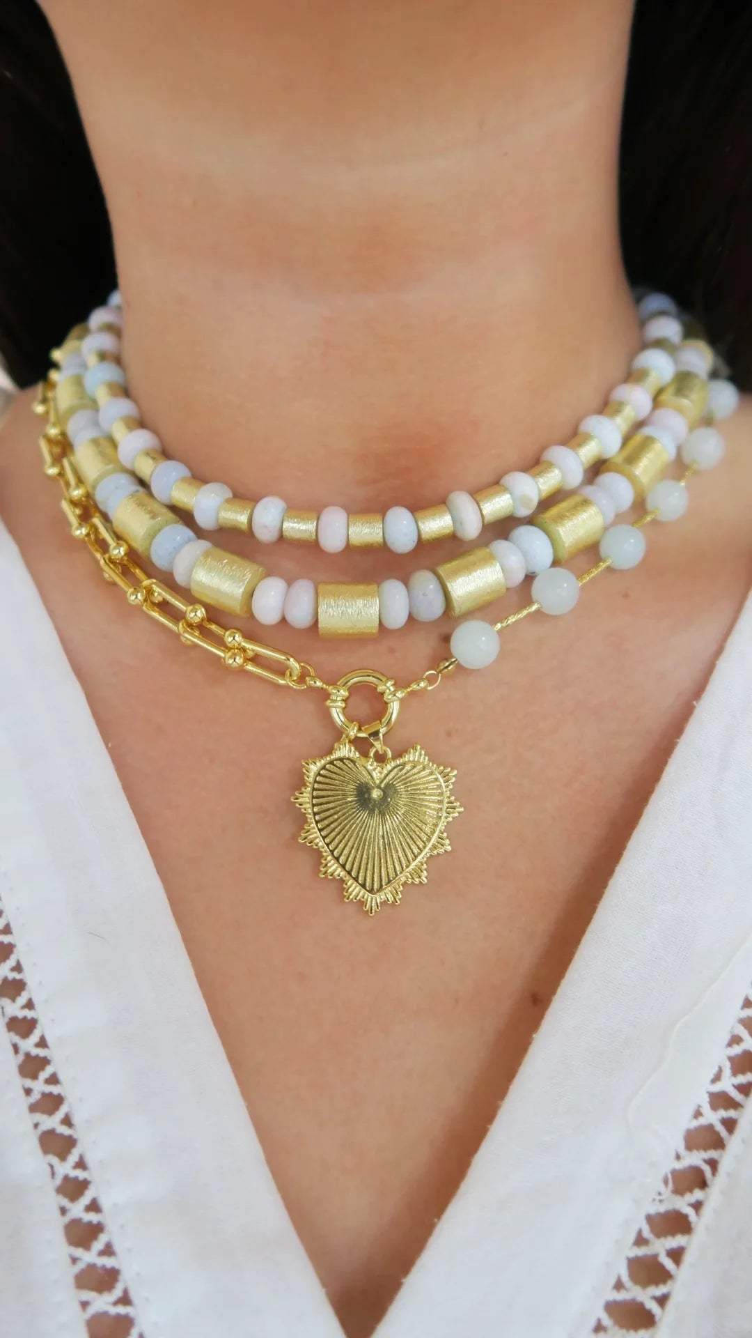 Intricate Heart Charm Necklace