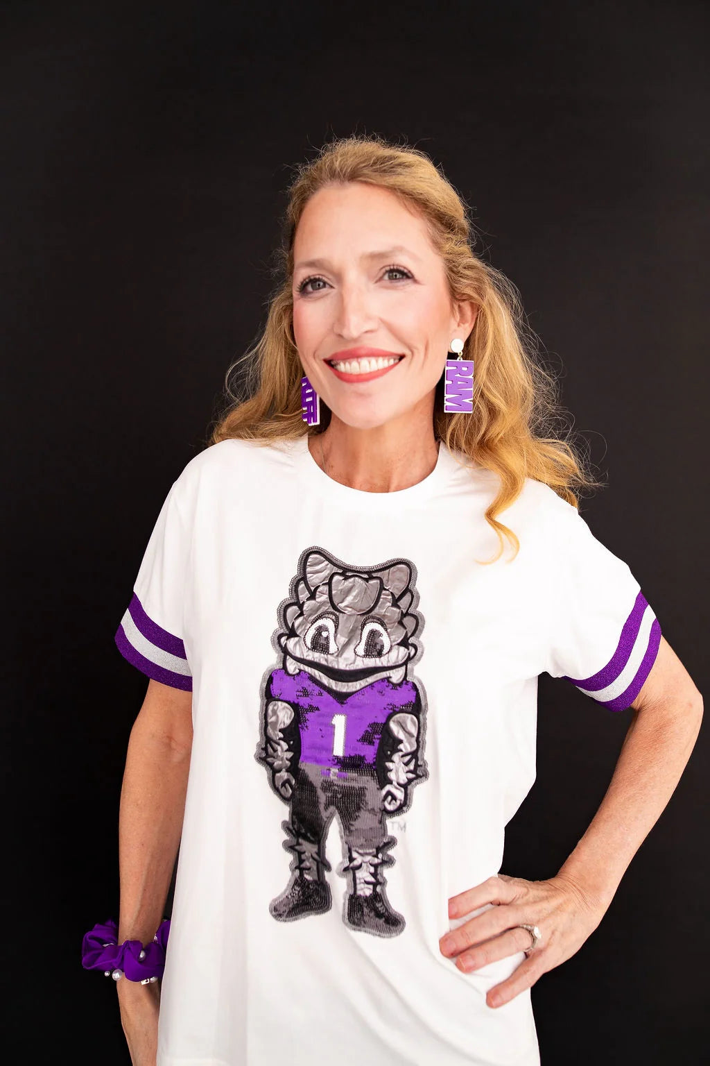 TCU Sparkle Logo T-Shirt | Brianna Cannon | PLUS SIZE AVAILABLE