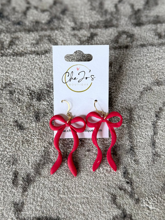 Lovely Clay Bow Earrings
