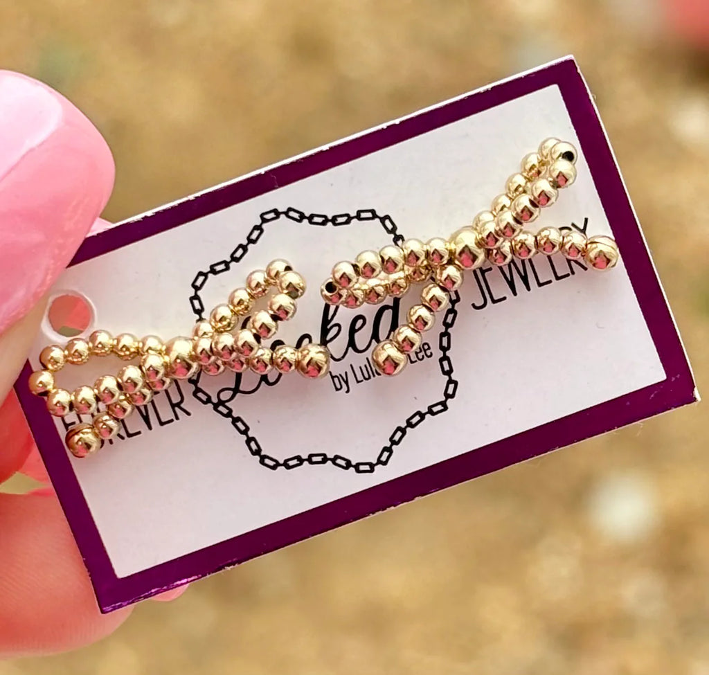Beaded Bow Earrings