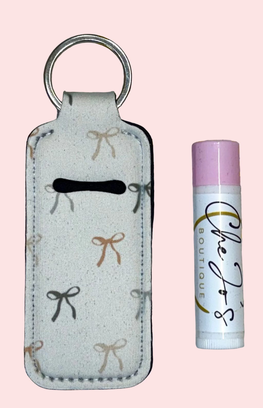 Chapstick Holder Keychain | Comes W/ Vanilla Che Jo's Chapstick
