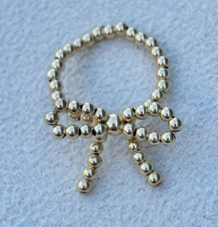 Beaded Bow Rings