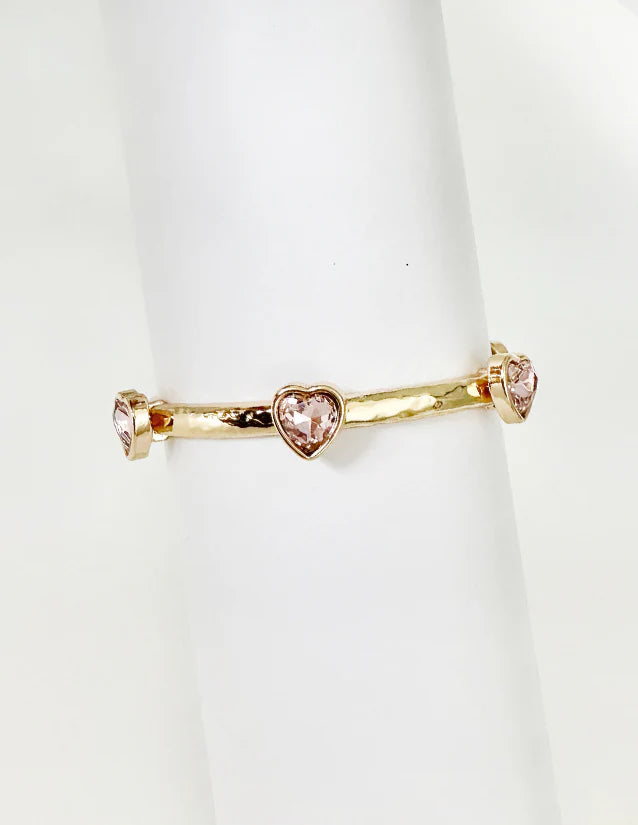 Reece Pink Heart Bracelet
