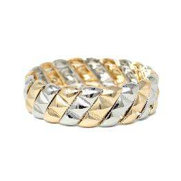 RaeRae Mixed Metal Stretch Bangle