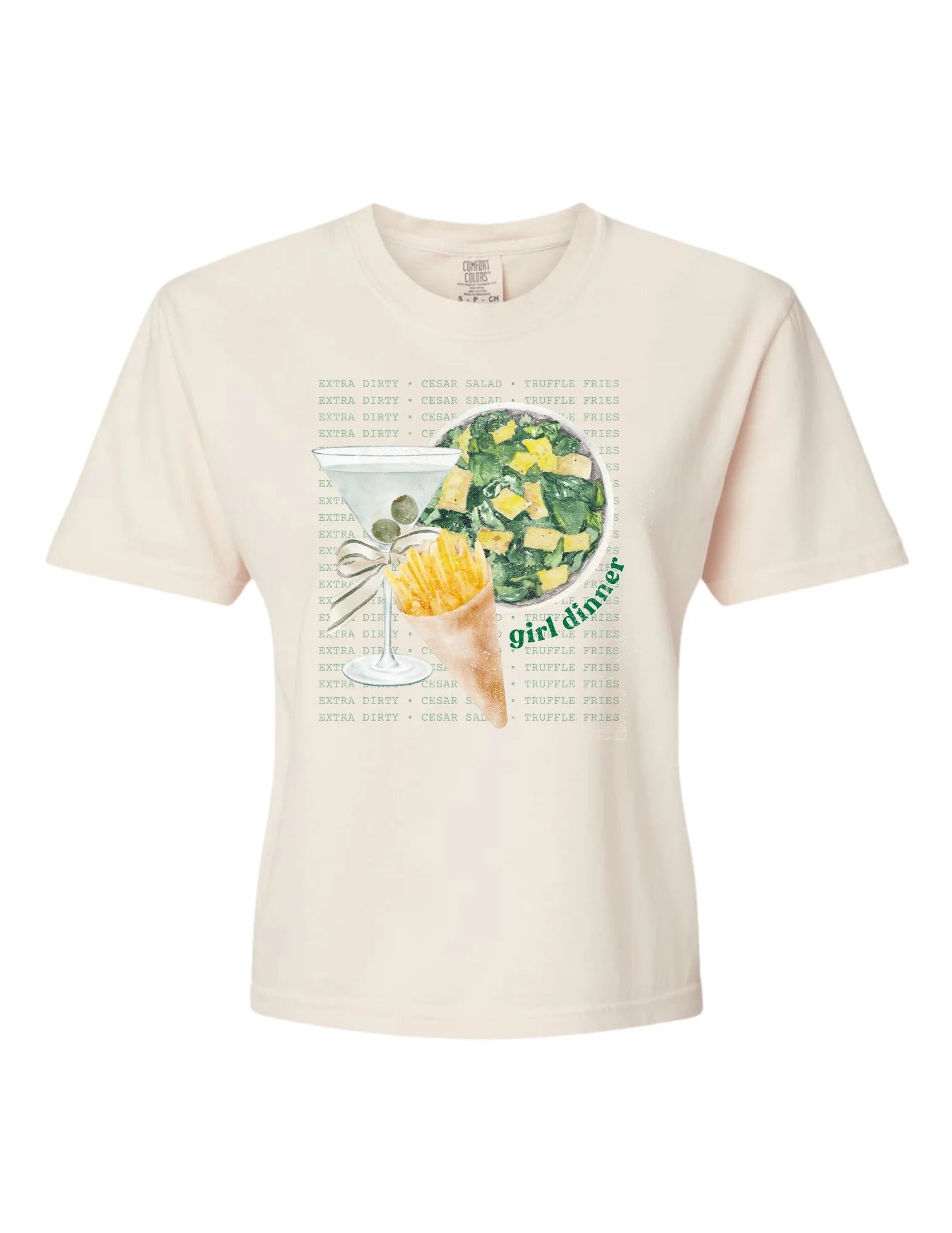 Girl Dinner Cropped Graphic Tee | PLUS SIZE AVAILABLE