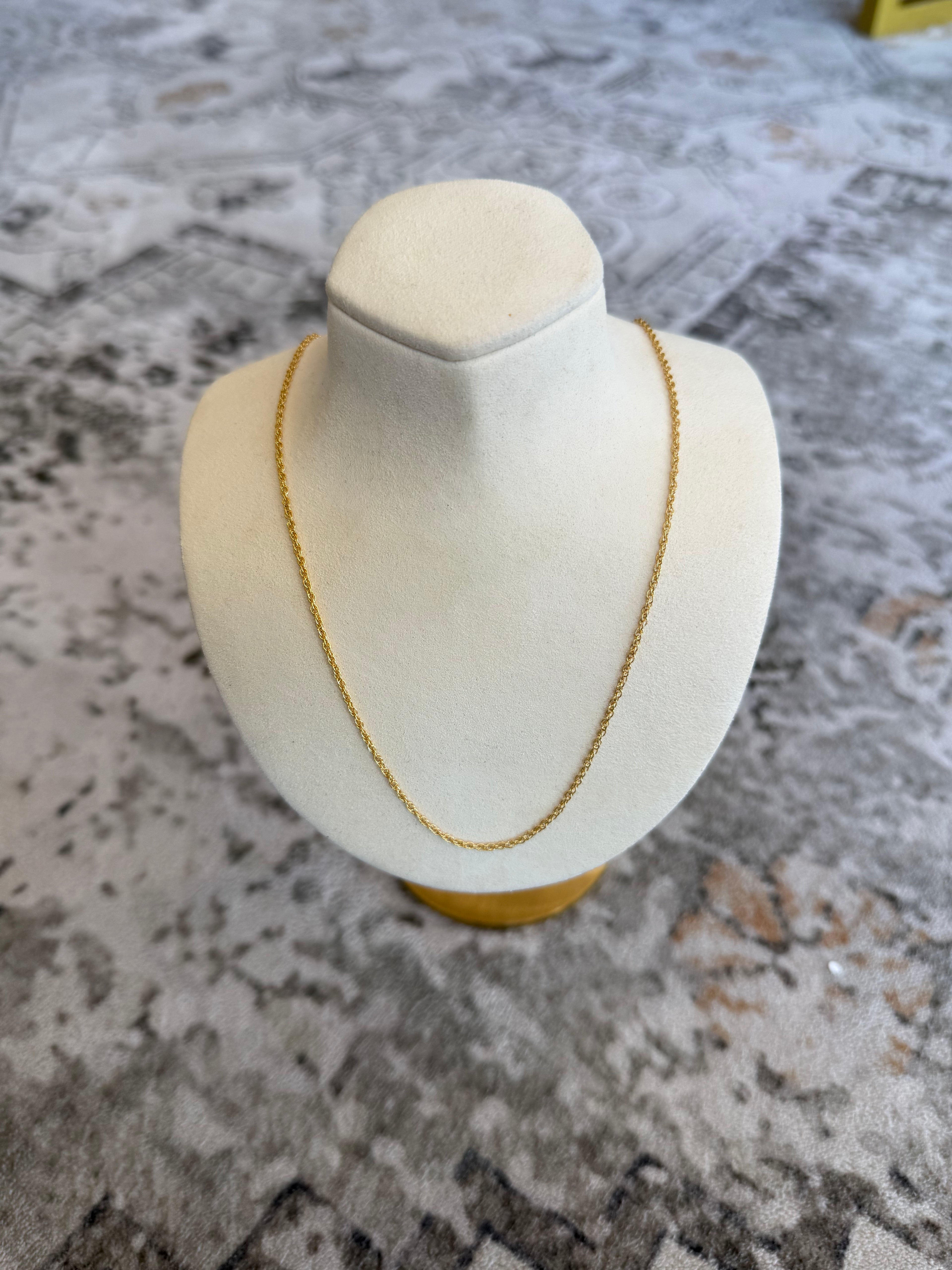 Gold Dainty Spiral Necklace