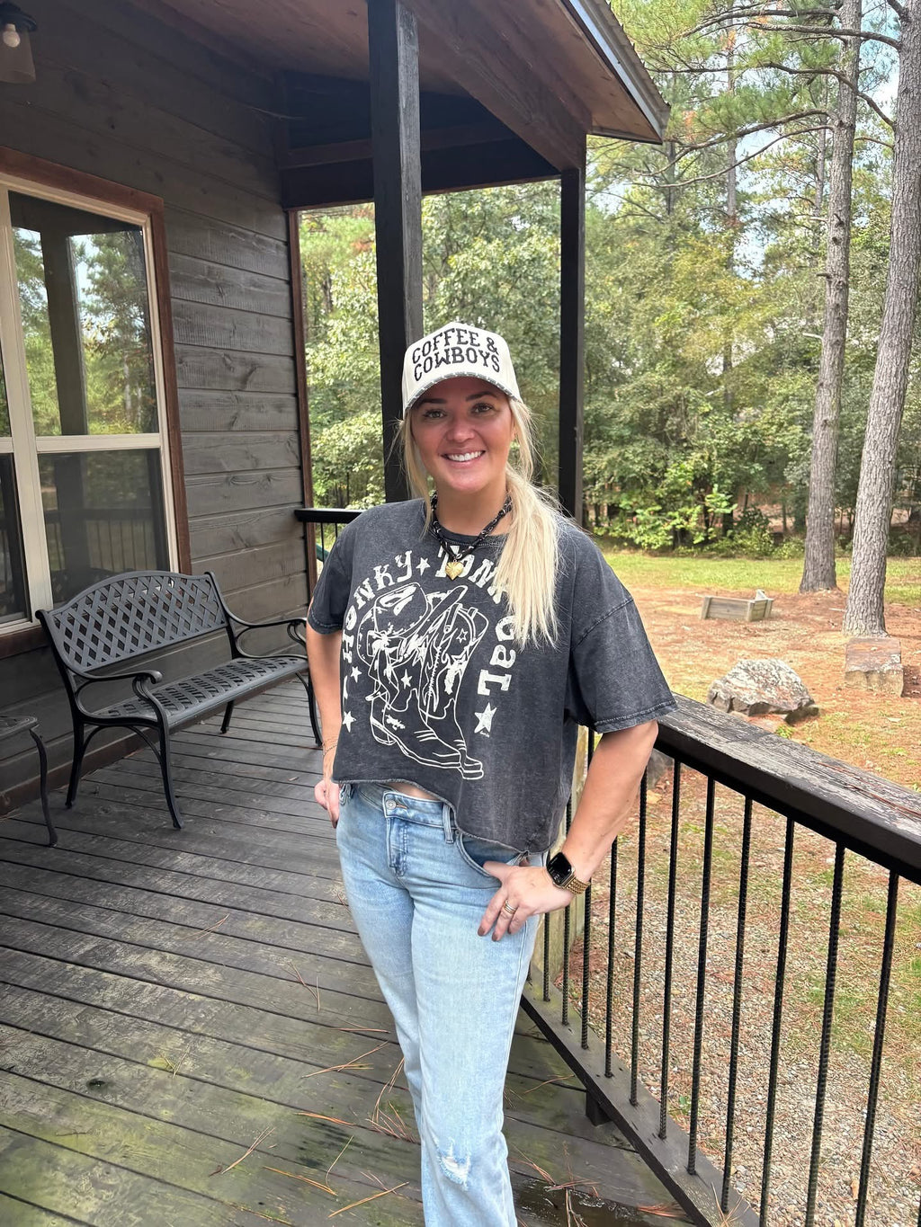 90's Honky Tonk Crop Tee