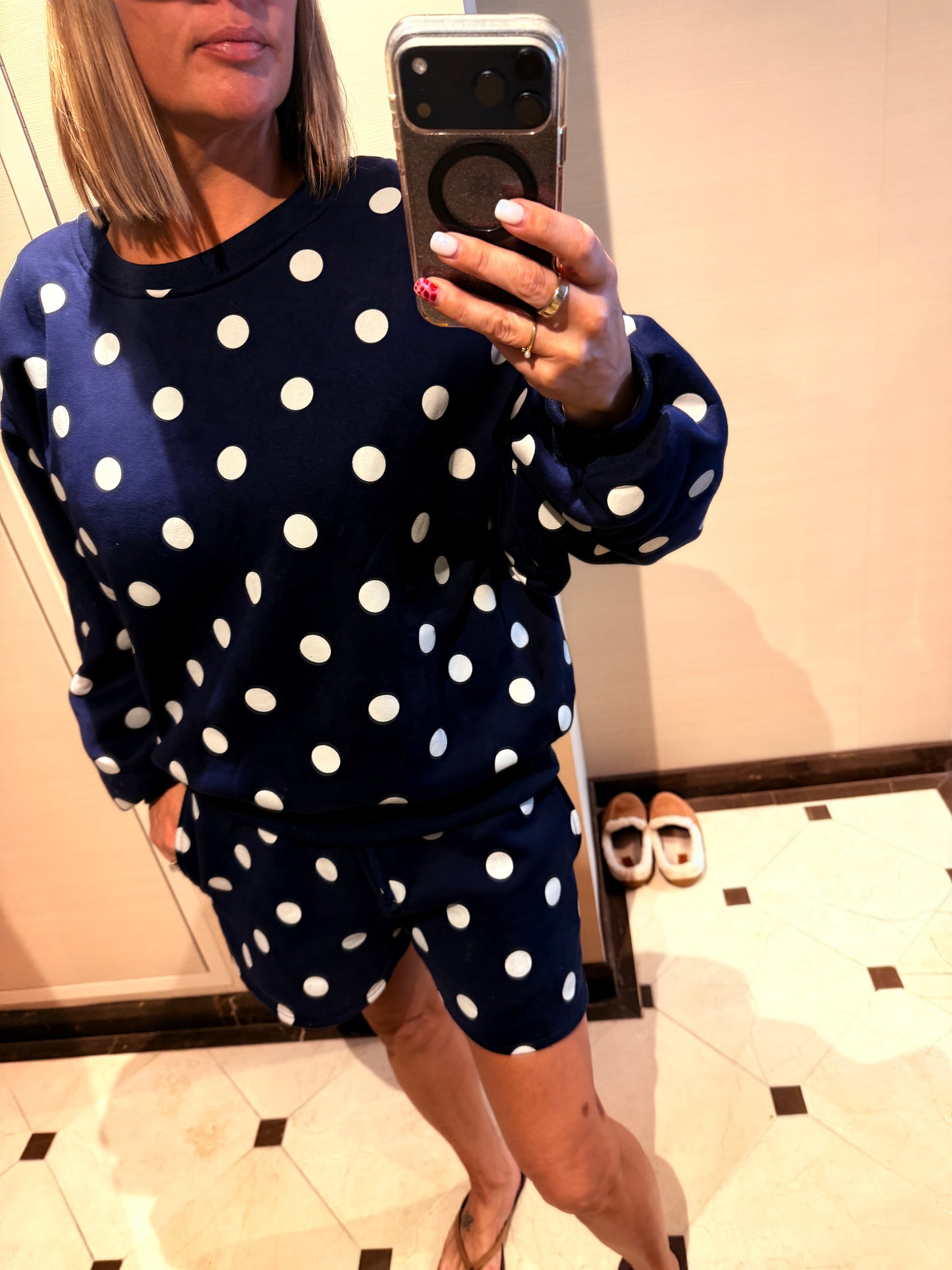 Polka Dot Dreams Fleece Lounge Set