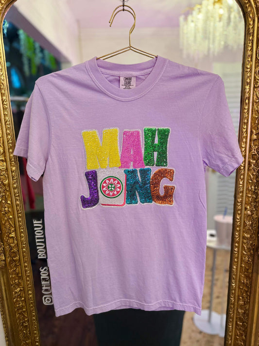 Colorful Mahjong Sequin Tee | PLUS SIZE AVAILABLE