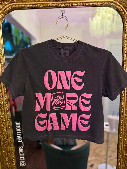 One More Game Mahjong Cropped Tee | PLUS SIZE AVAILABLE