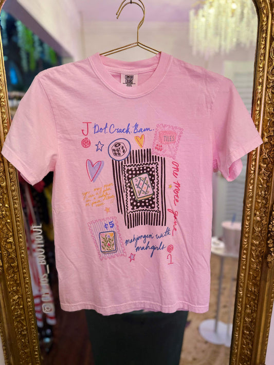 Mahjong Collage Graphic Tee