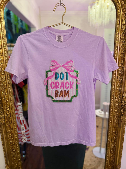 Dot Crack Bam Mahjong Sequin Tee | PLUS SIZE AVAILABLE