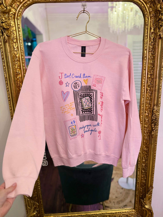 Mahjong Collage Graphic Sweatshirt