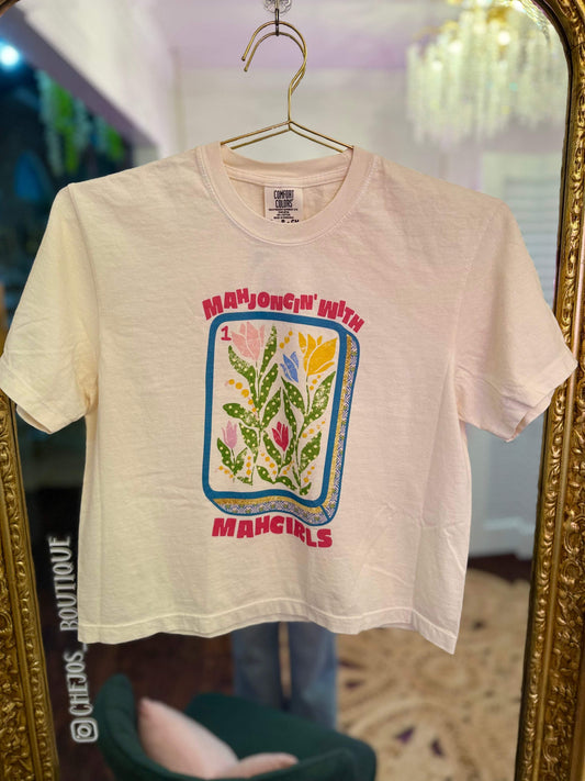 Mahjongin' with Mahgirls Crop Tee | PLUS SIZE AVAILABLE