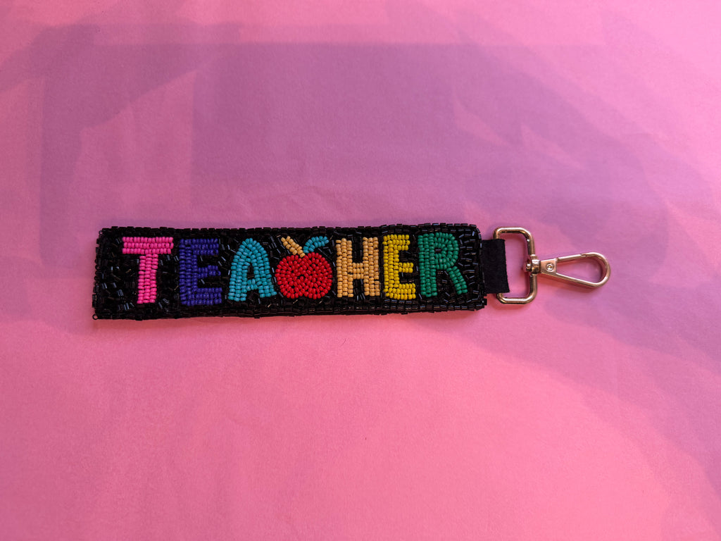Beaded Teacher Keychain