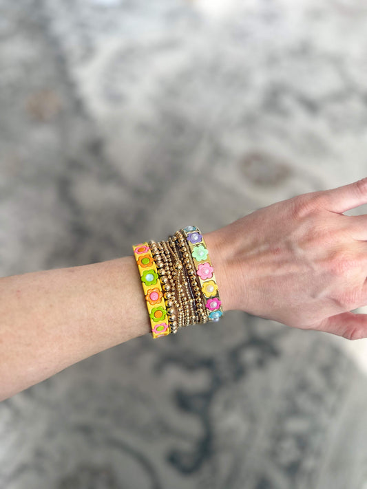Florence Colorful Enamel Stretch Bracelet