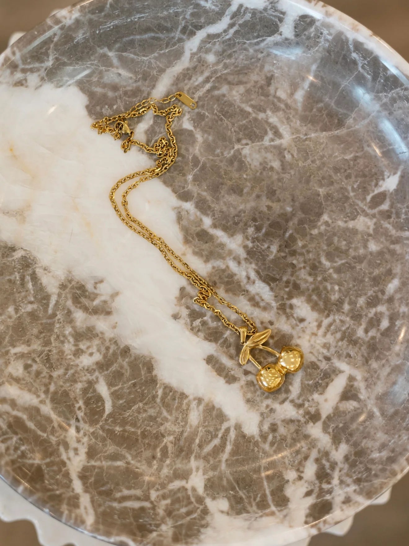 Gold Cherry Necklace