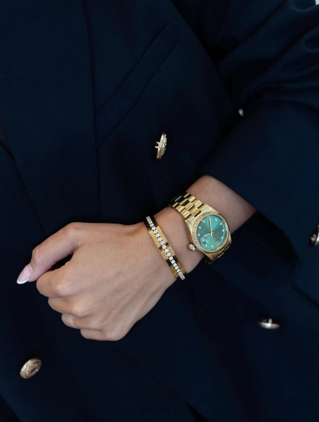 Marlee Diamond Bangle | Water Resistant