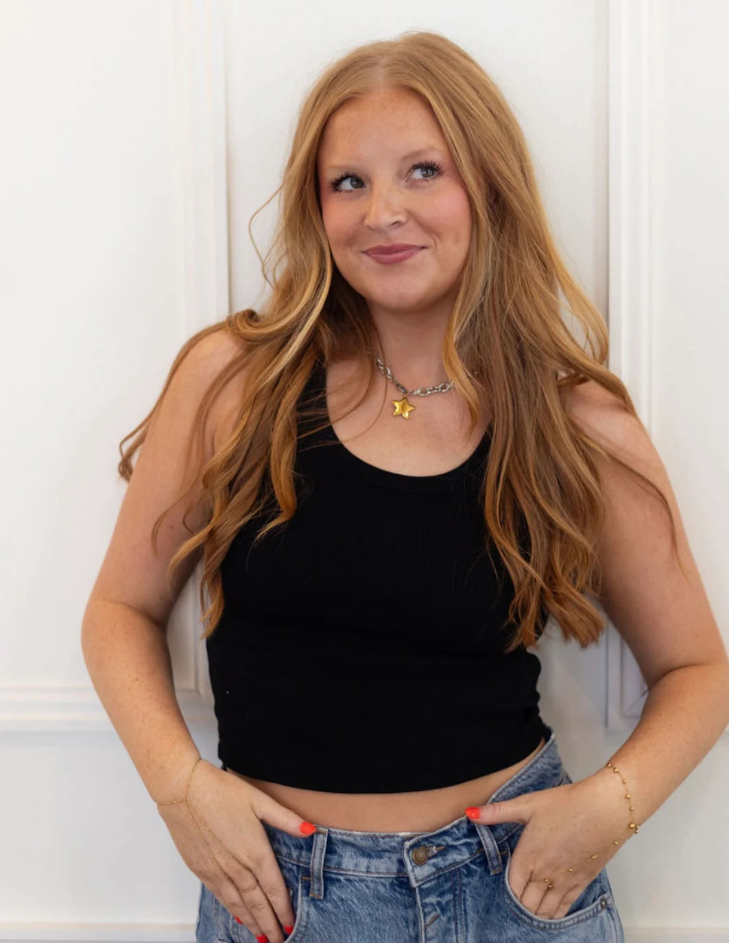 Two Toned Chunky Star Necklace | Water Resistant - Chansutt Pearls