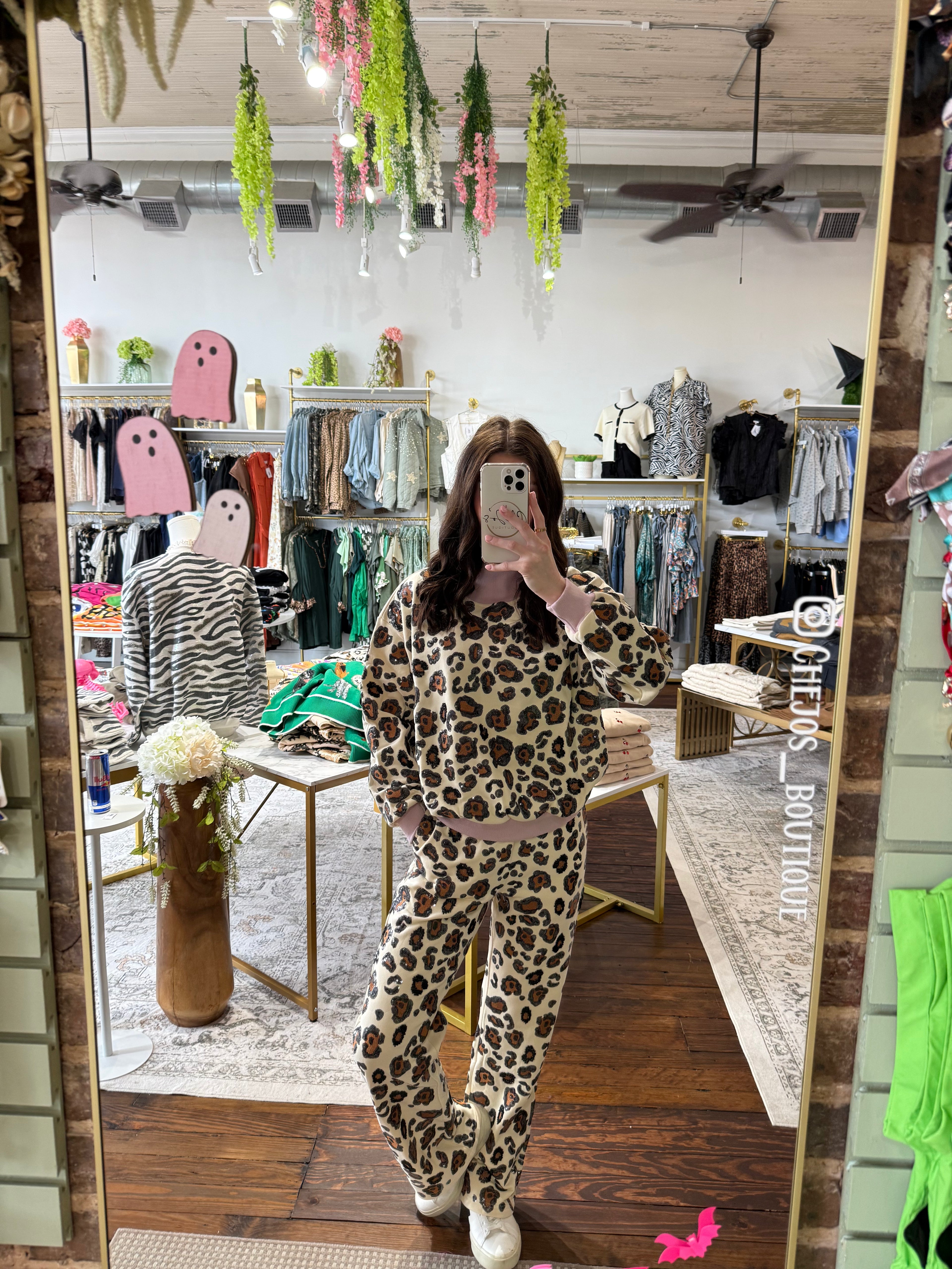 Ivory Leopard Sweatpant | Queen of Sparkles