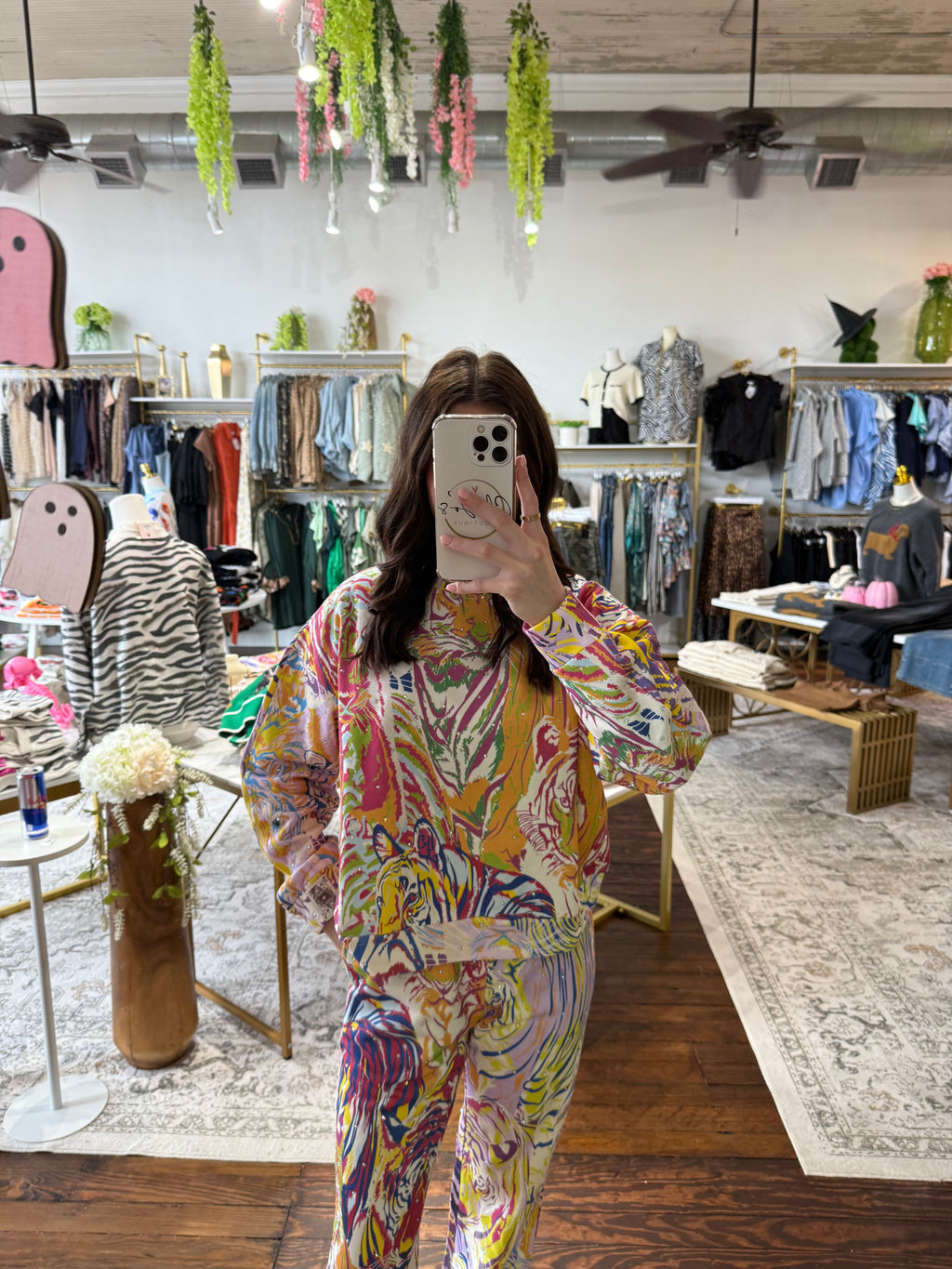 Rainbow Abstract Tiger Sweatshirt | Queen of Sparkles