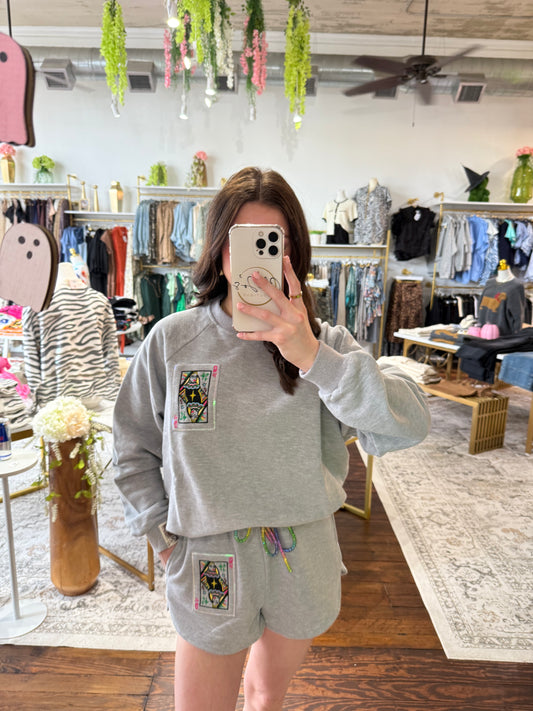 Grey Rainbow Tie Logo Short | Queen of Sparkles