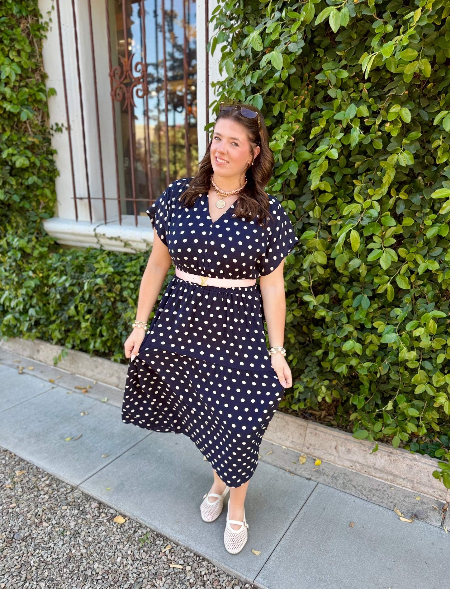 PLUS SIZE | KJ Polka Dot Dress