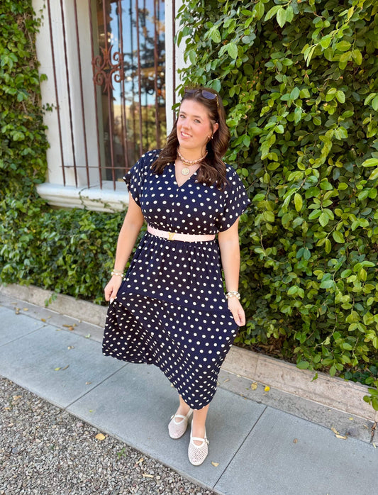 PLUS SIZE | KJ Polka Dot Dress