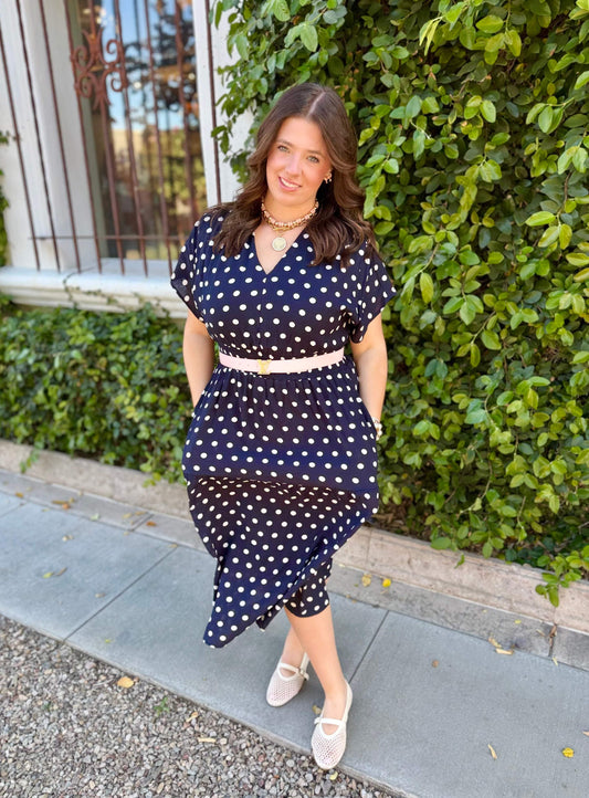 PLUS SIZE | KJ Polka Dot Dress