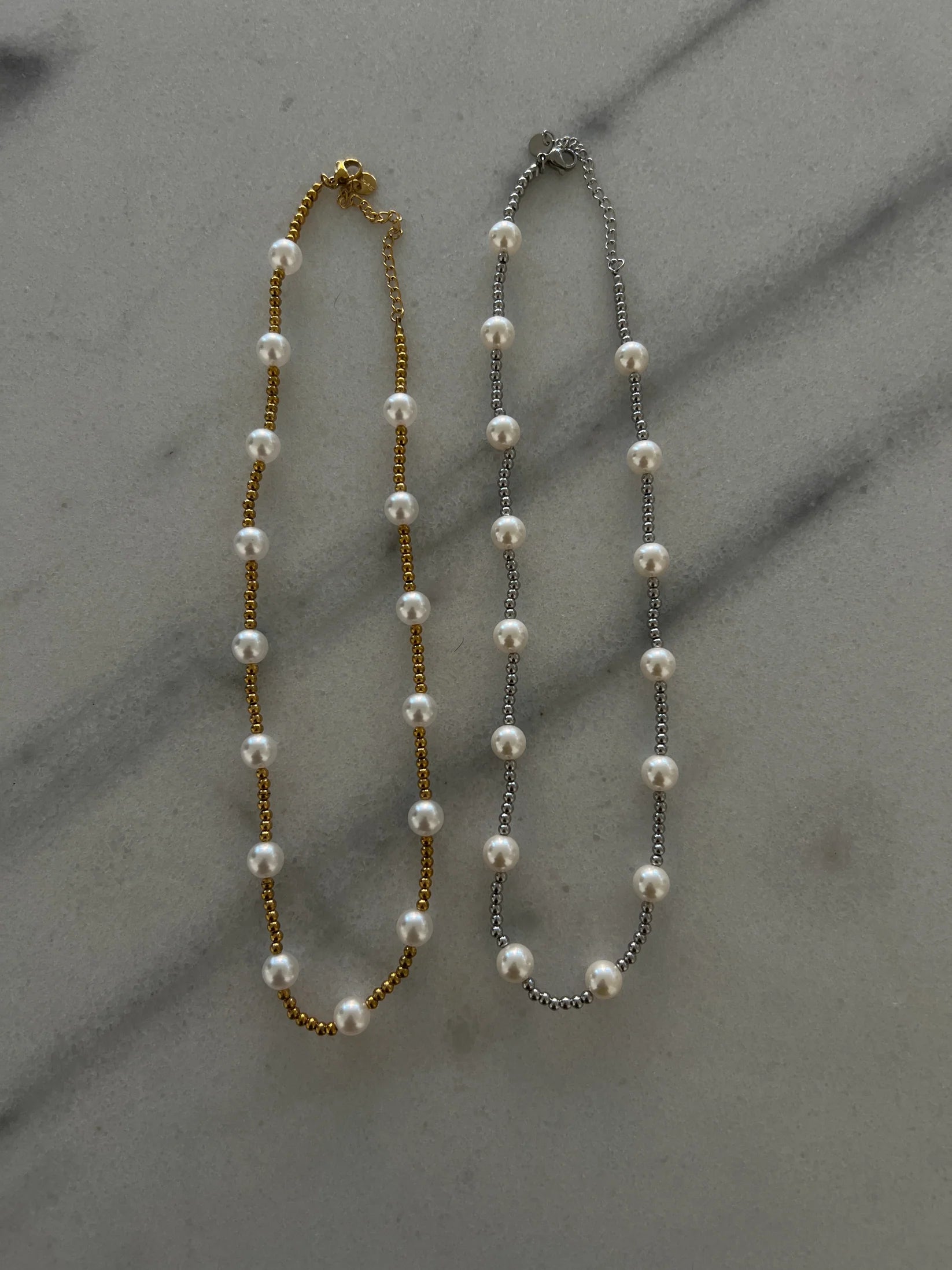18K Gold Plated Pearl Beaded Necklace