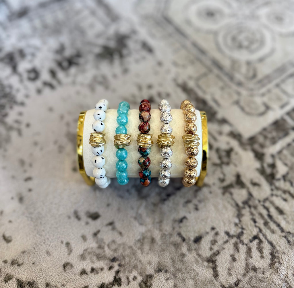 10mm Stretchy Beaded Bracelet