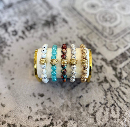 10mm Stretchy Beaded Bracelet