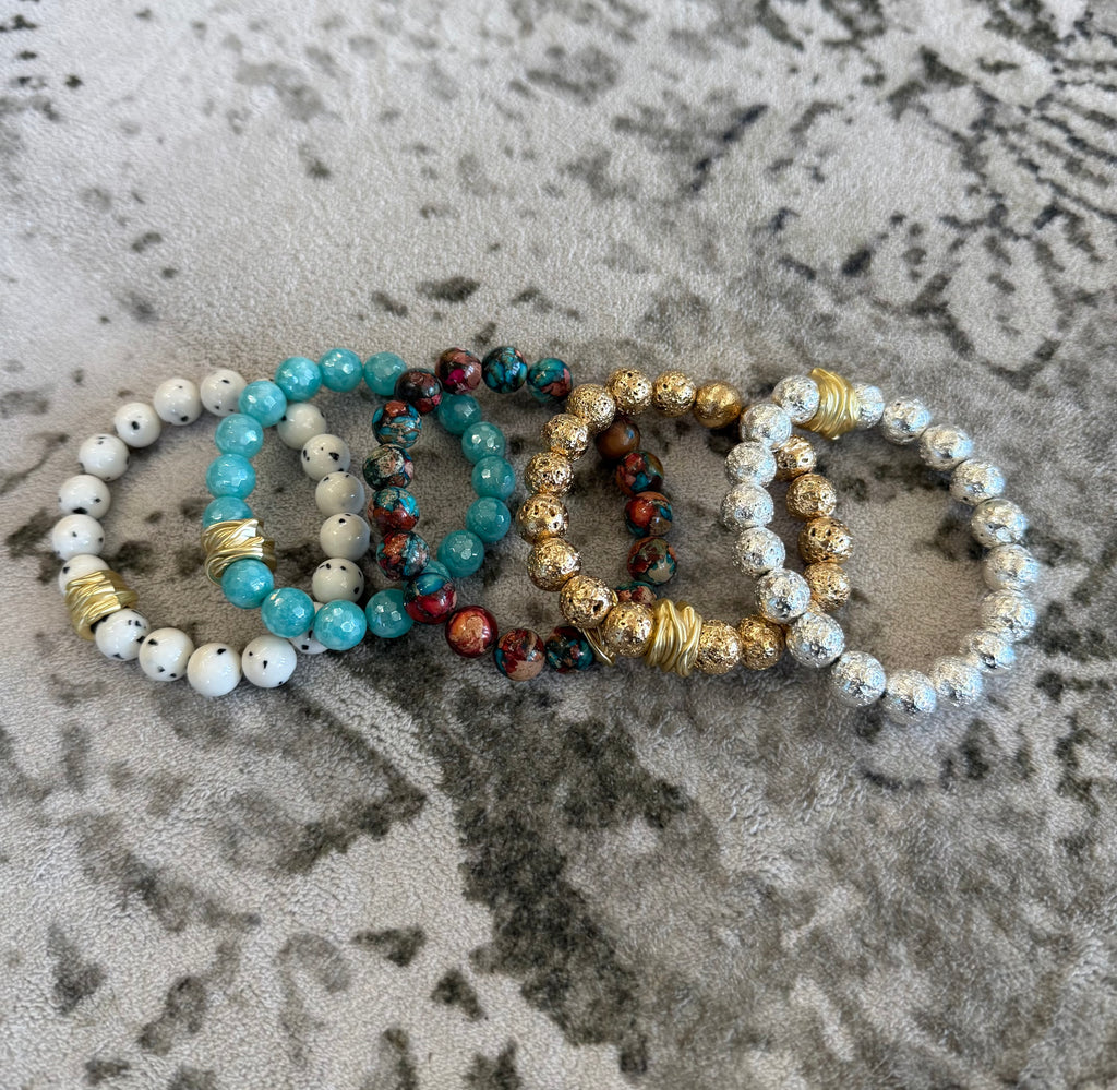 10mm Stretchy Beaded Bracelet