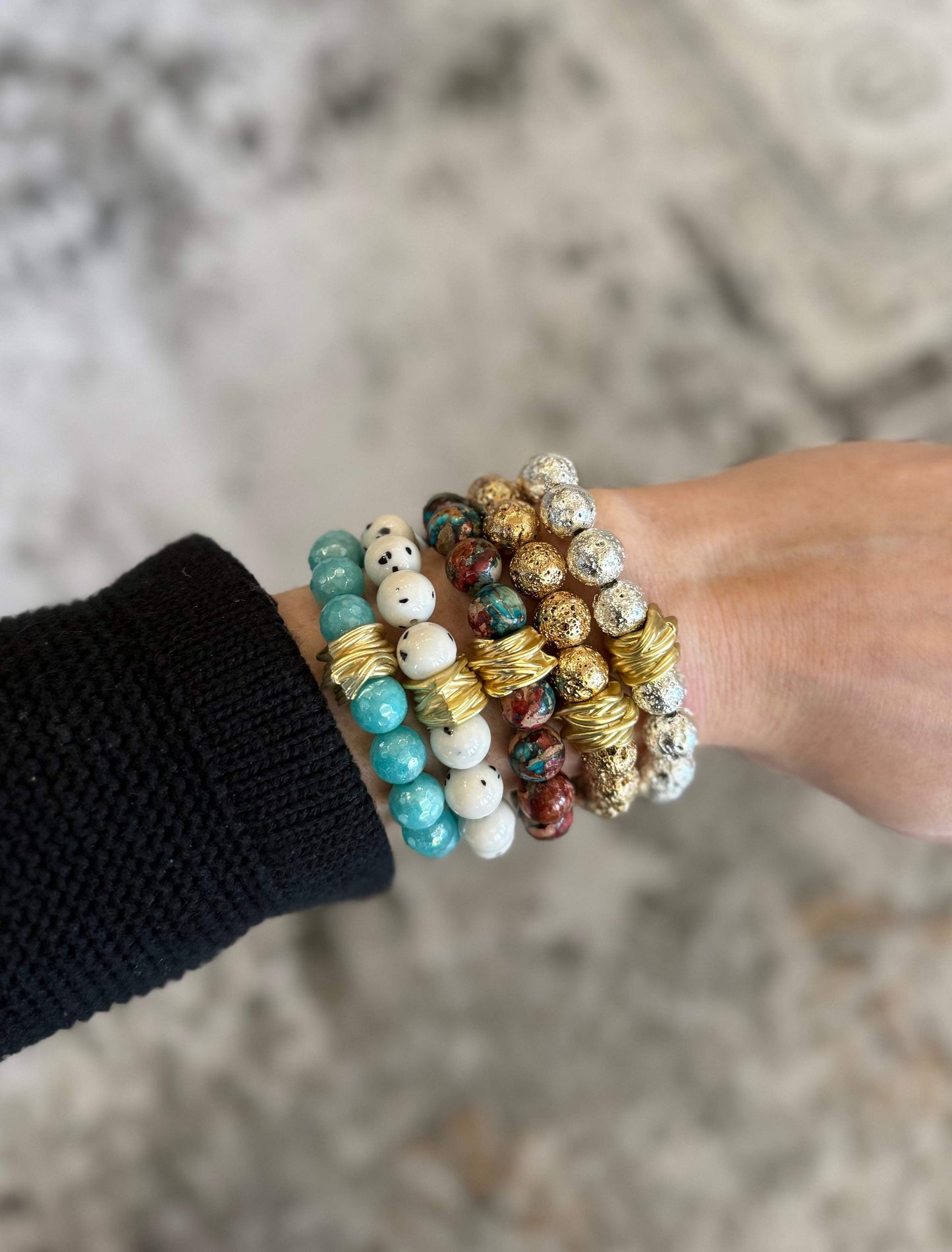 10mm Stretchy Beaded Bracelet