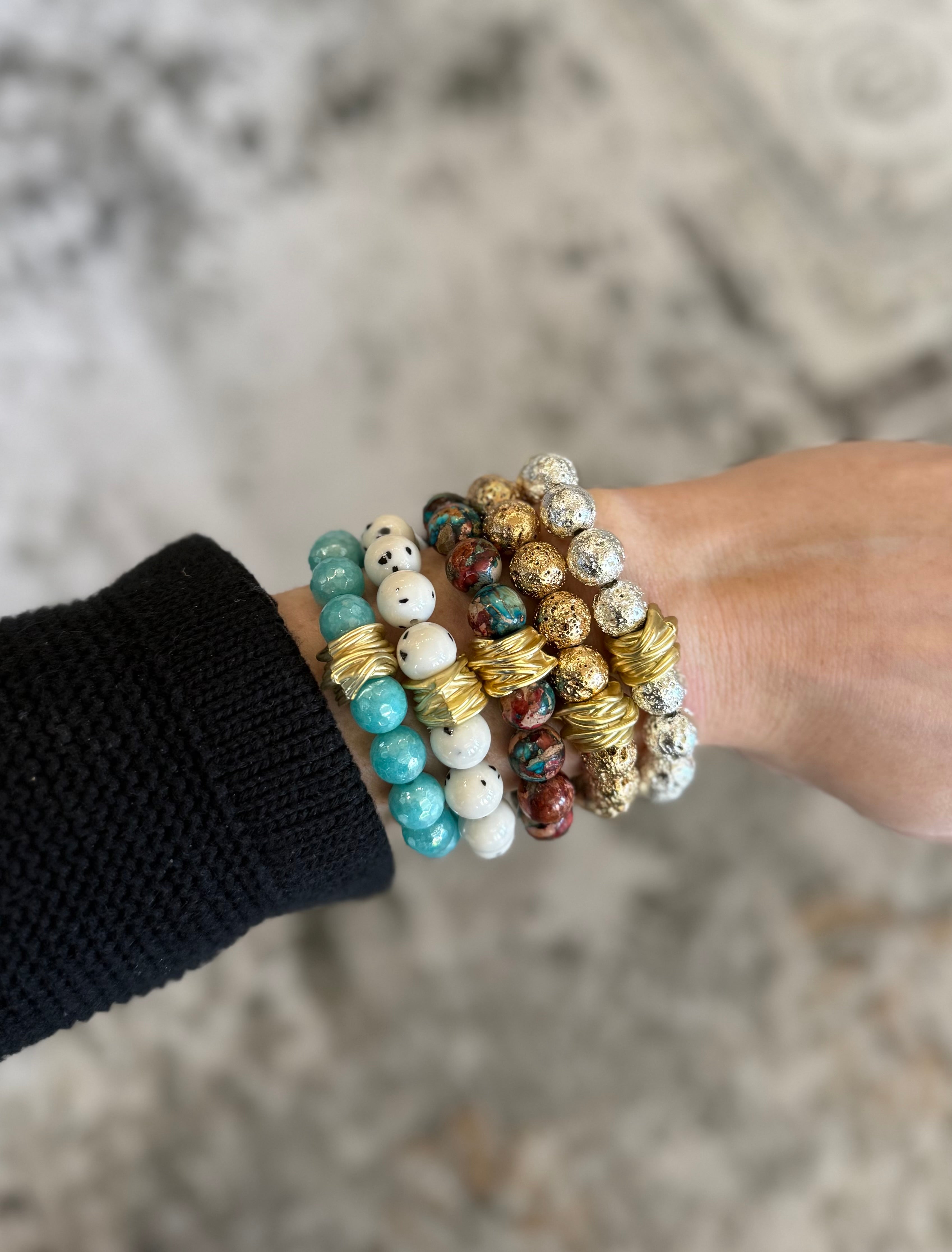 10mm Stretchy Beaded Bracelet