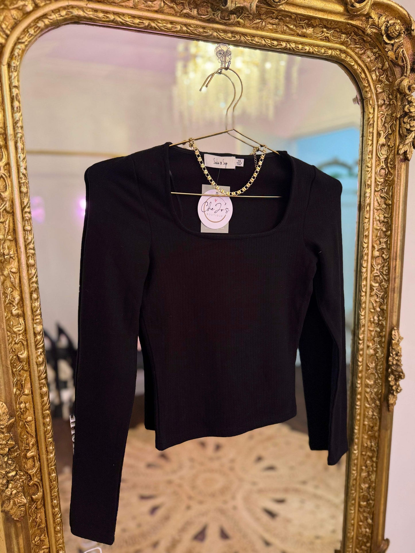 Willowbrook Square Neck Knit Top