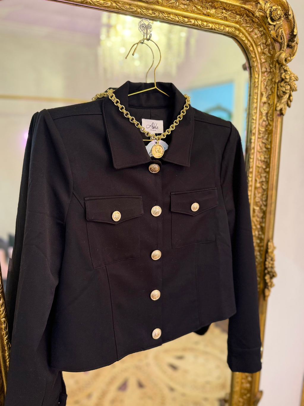 Lizzie Gold Detailed Jacket