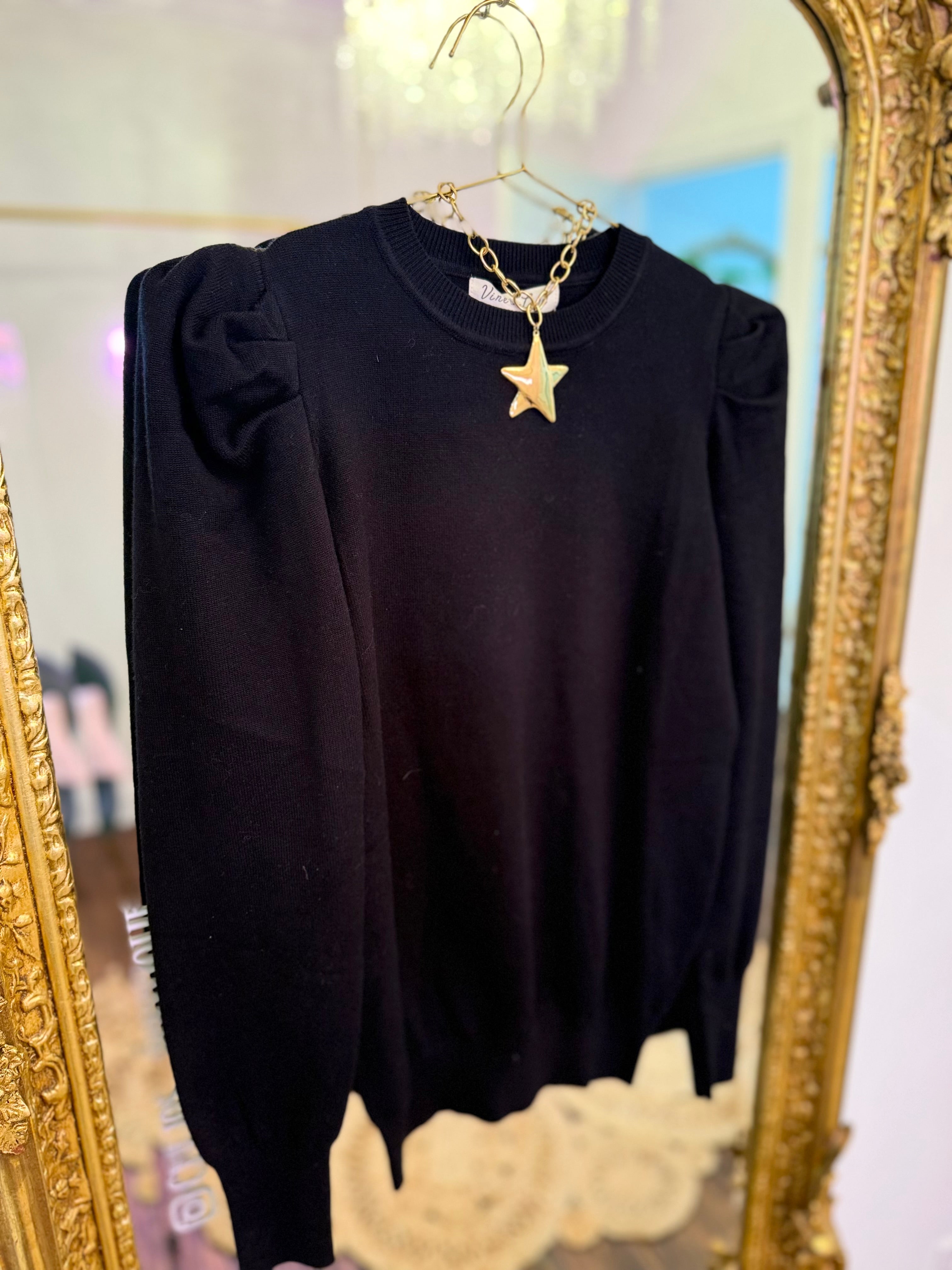 Dawn Puff Sleeve Knitted Sweater