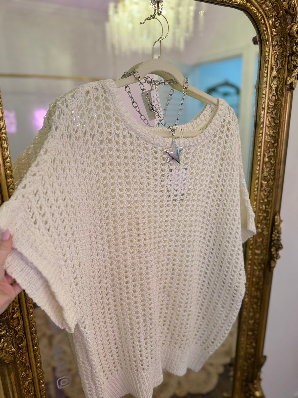 Amelia Fishnet Pullover Top