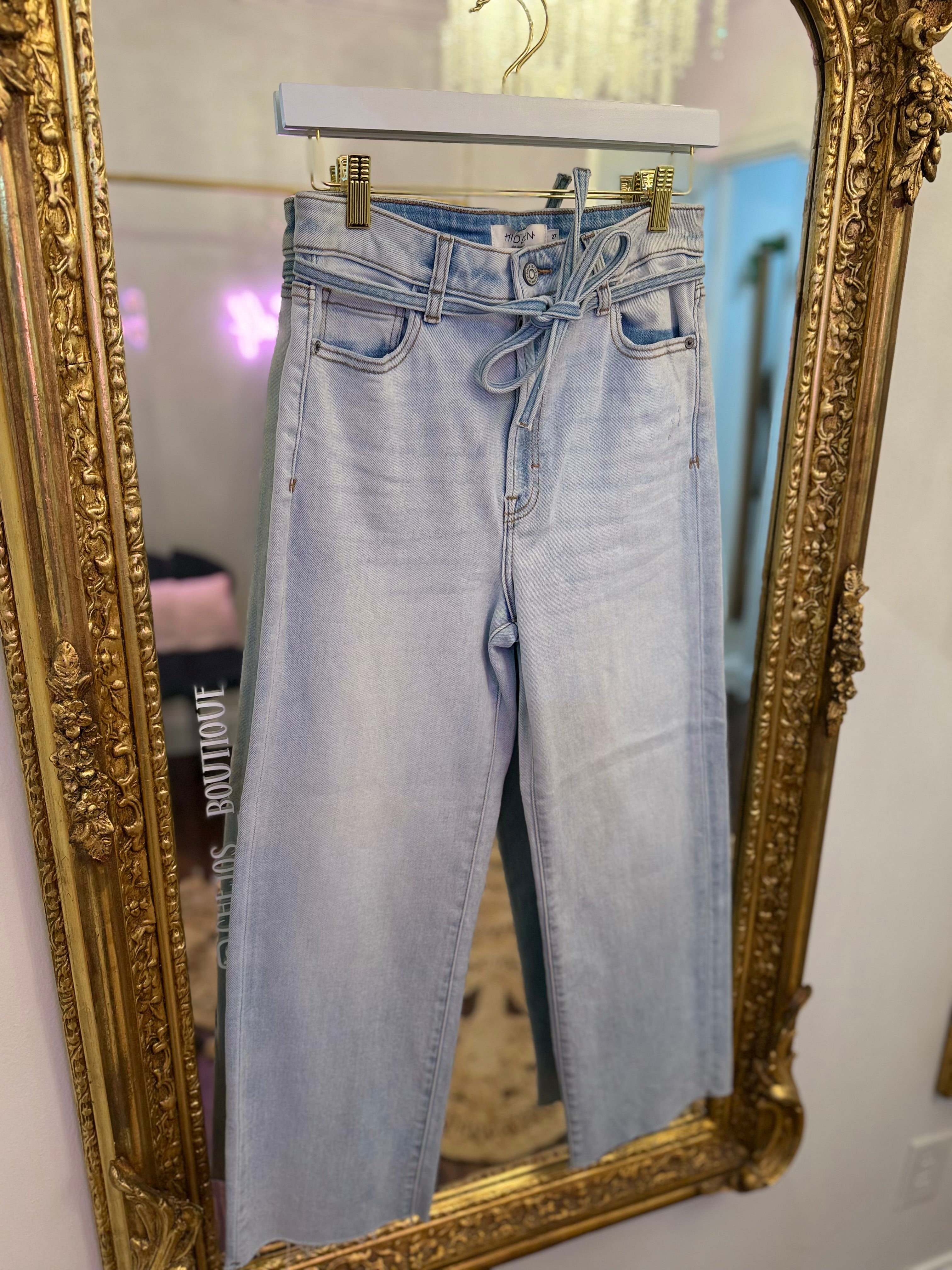 Easy Street Straight Tie Jeans