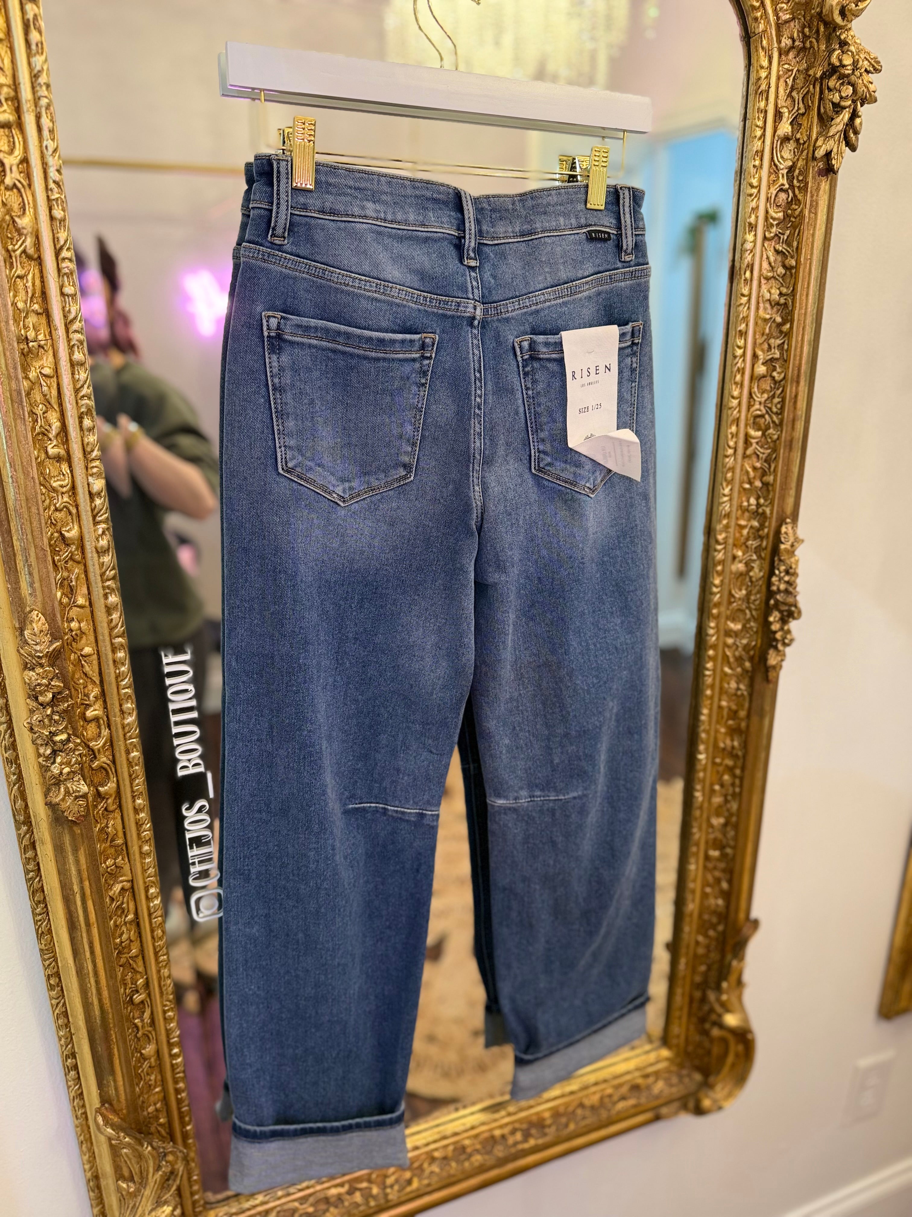 Slouchy Crop Barrel Cuffed Jeans | Risen Jeans | PLUS SIZE AVAILABLE