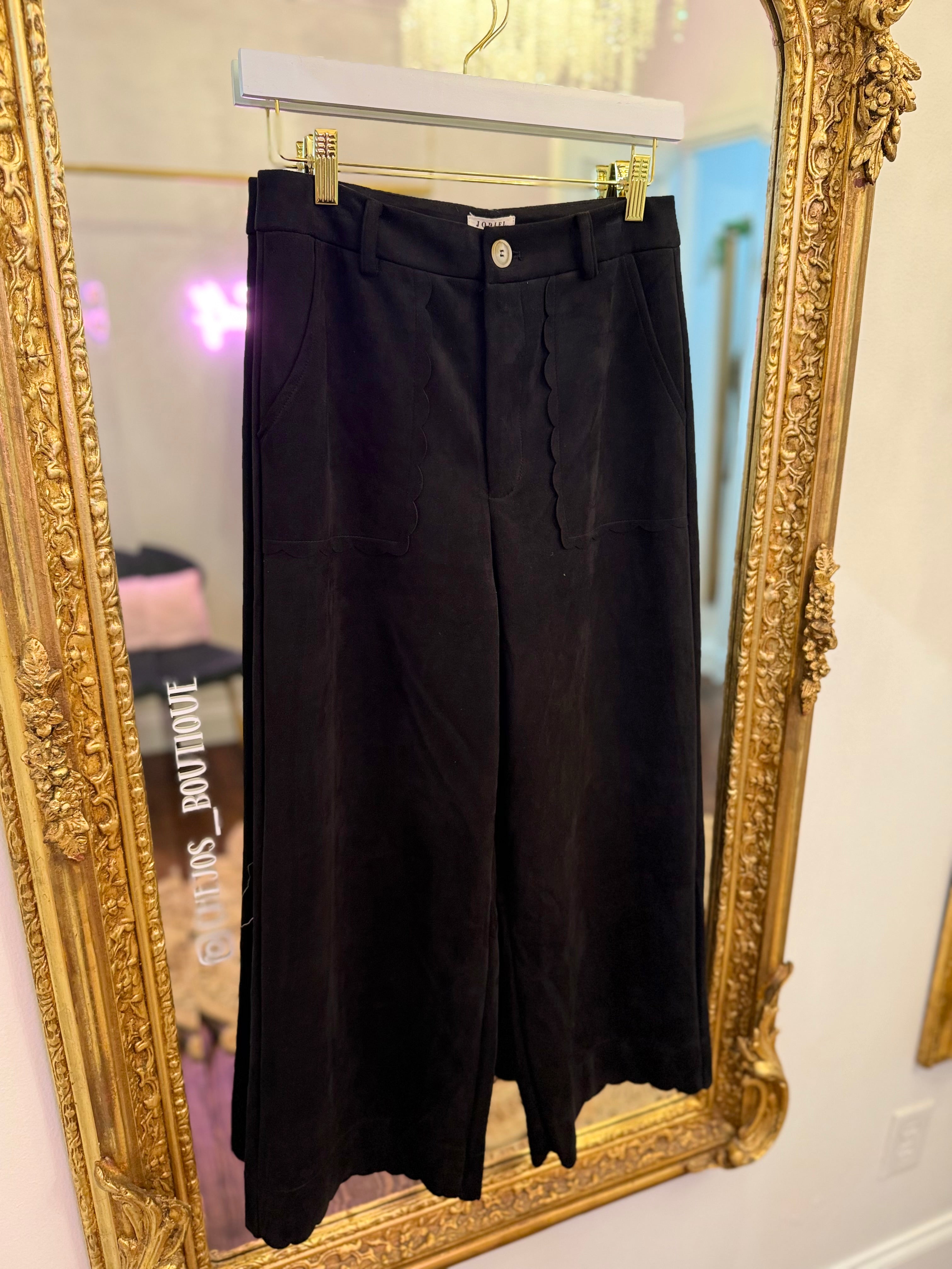 Frostpine Scalloped Suede Pants