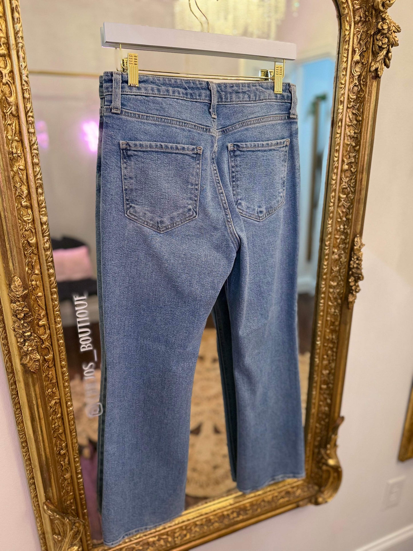 Amanda Slim Cropped Bootcut Jeans | Just Black Denim