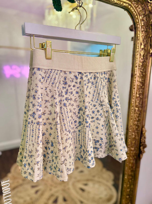 Ivy Floral Flare Mini Skirt
