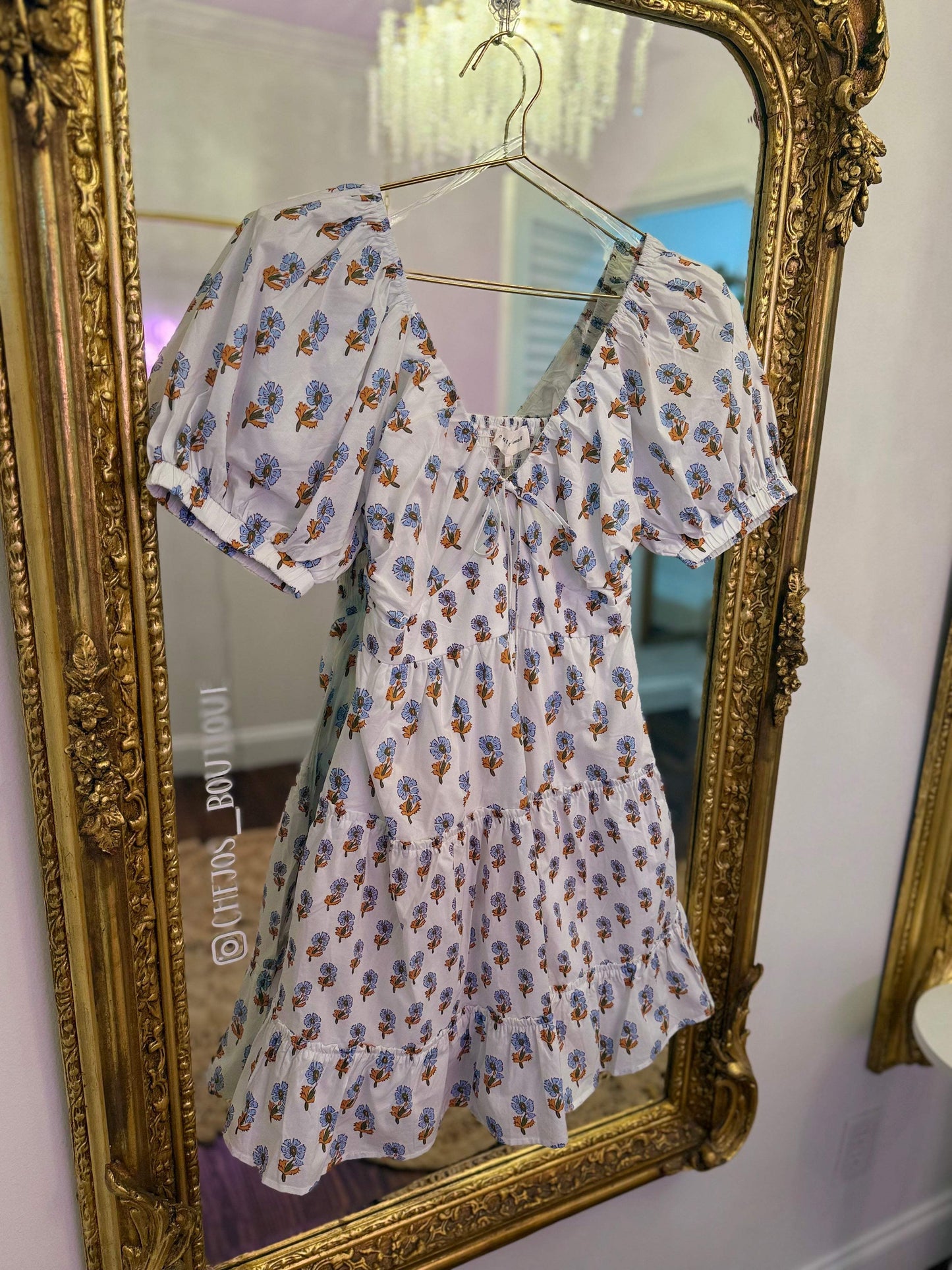 Sophia Floral Motif Mini Dress
