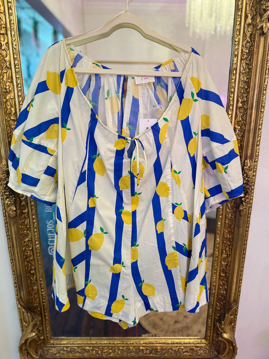 Citrus Stripes Romper