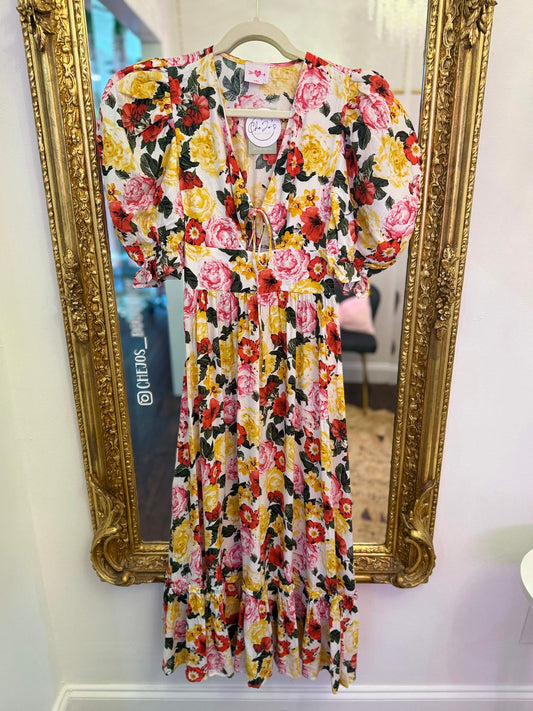 Miranda Puff Sleeve Maxi Dress - Vanity | BuddyLove