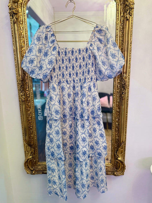 Eisley Smocked Tiered Midi Dress