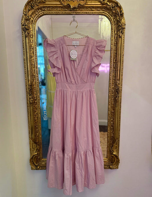Aubree Scalloped Midi Dress