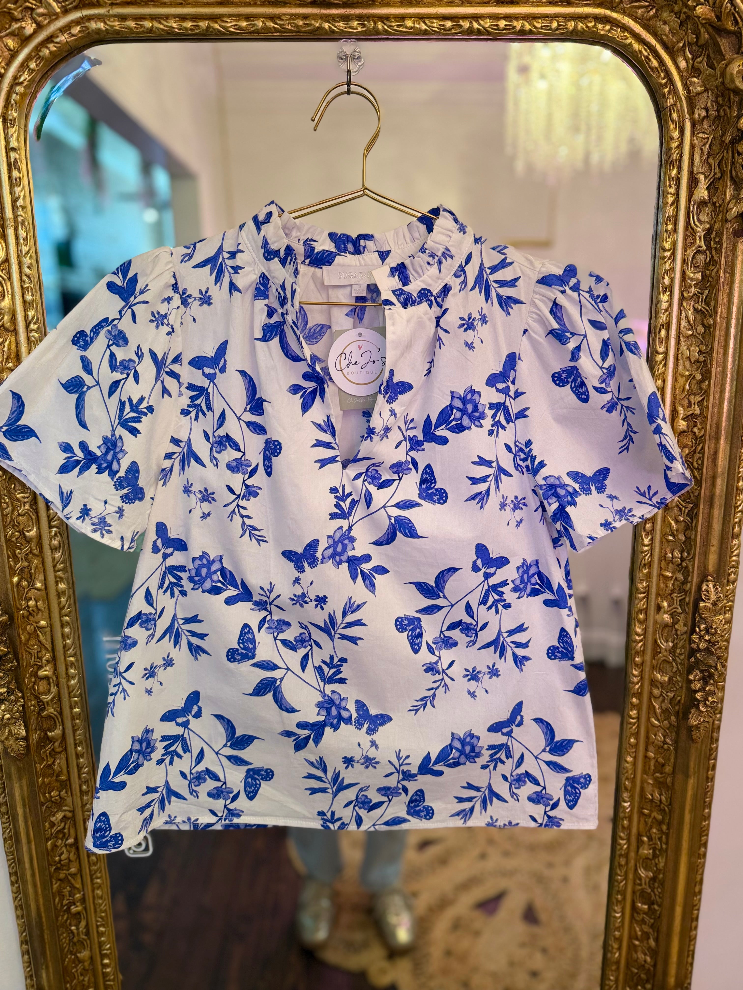 Leya Floral V-Neck Top